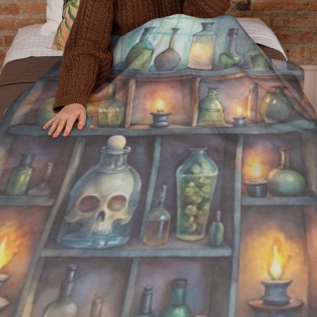 Cobertor De Velo Garrafas de Poção Gótica - Apotário Escuro (Criador carregado)