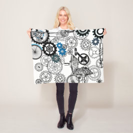 Cobertor De Velo Garras brancas Cinzas azuis Folha de Decoração do 