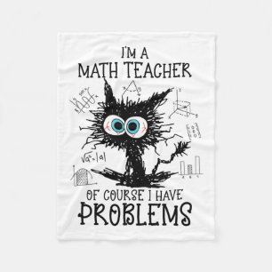 Cobertor De Velo Gatinho de Gato Negro, sou professor de Matemática