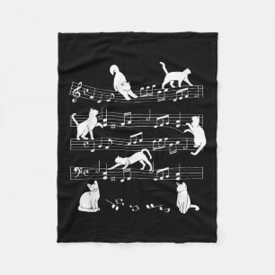 Cobertor De Velo Gatinho Gato Bonito Reproduzindo Nota Musical Limp