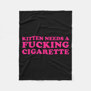 Cobertor De Velo Gatinho precisa de um cigarro piada de gato engraç
