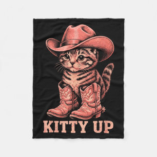 Cobertor De Velo Gatinho Vintage Música Country Western Engraçado