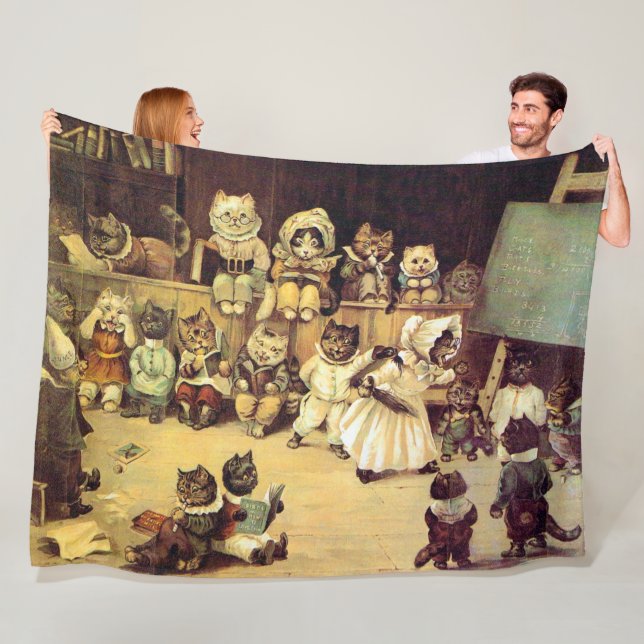 Cobertor De Velo Gatinhos de uma escola de gatos, Louis Wain (In Situ)