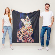 Gato Bengala Neon Noir