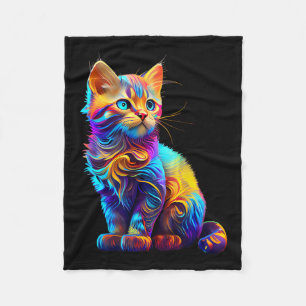 Cobertor De Velo Gato Bonito Para Adoção De Gatinhos De Arte Colori