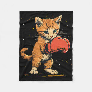 Cobertor De Velo Gato Boxer Sobre Homens Boxando Crianças
