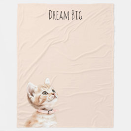 Cobertor De Velo Gato Branco de Pêssego