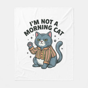 Cobertor De Velo Gato da Manhã Gravura Vintage Camiseta de Gato Eng