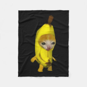 Cobertor De Velo Gato de Banana Feliz Bananacat Meme Kitty Cat Lov