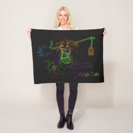 Cobertor De Velo Gato de Bruxa Negra do Halloween