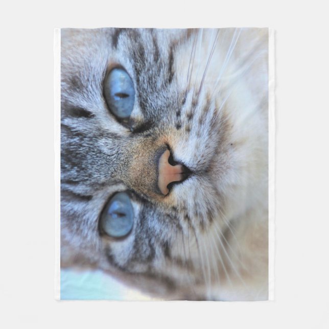 Cobertor De Velo Gato de cinza (Frente)