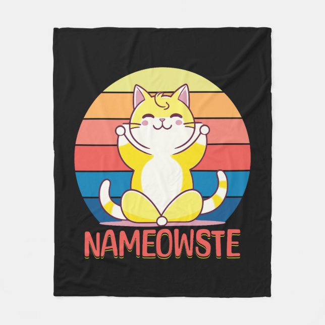 Cobertor De Velo Gato de ioga (Frente)