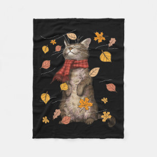 Cobertor De Velo Gato de outono, Gato de outono, Gatinho, Gatinho,