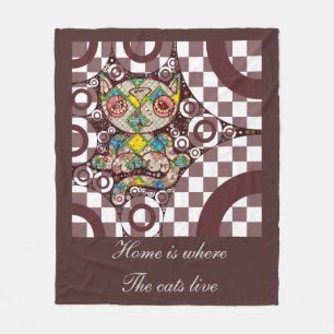 Cobertor De Velo Gato de Patches