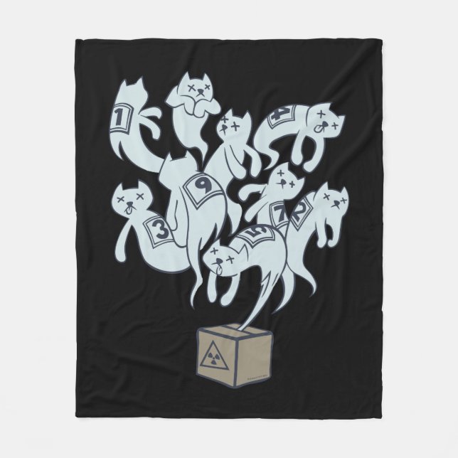 Cobertor De Velo Gato de Schrödinger 9 vidas (Frente)