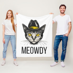 Cobertor De Velo Gato Divertido Meowdy