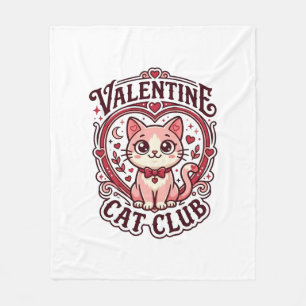 Cobertor De Velo Gato do Dia dos Namorados Design engraçado do aman