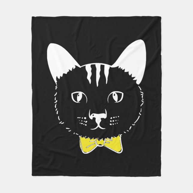 Cobertor De Velo Gato engraçado bonito (Frente)