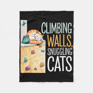 Cobertor De Velo Gato Engraçado de Bouldering – Escalada em Rocha e