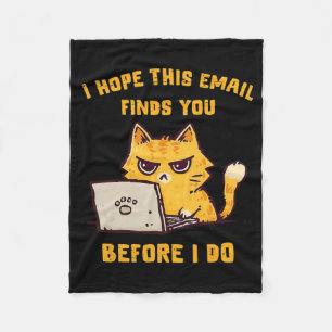 Cobertor De Velo Gato Engraçado Espero Que Este E-mail Encontre Voc