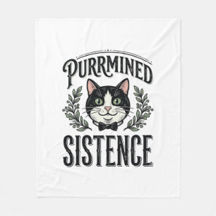 Cobertor De Velo Gato Engraçado Purrminou Existência Gráfico Vintag