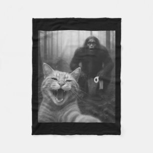 Cobertor De Velo Gato Engraçado Surpreende Selfie Feliz Com Doin Pé