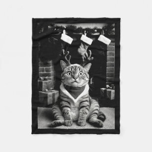 Cobertor De Velo Gato Engraçado Tirando Uma Selfie Natal Xmas Pijam