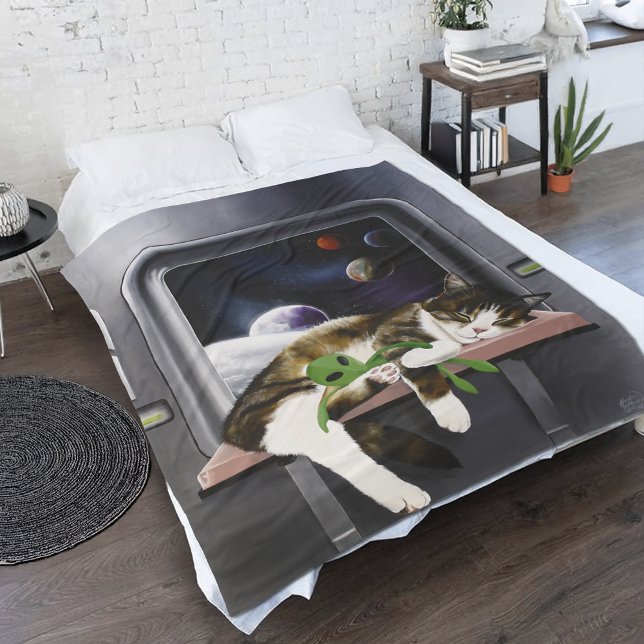 Cobertor De Velo Gato Espacial Ficha Científica Fi (Criador carregado)