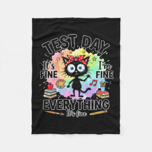 Cobertor De Velo Gato Estressado Engraçado Professor de Arte Fina d