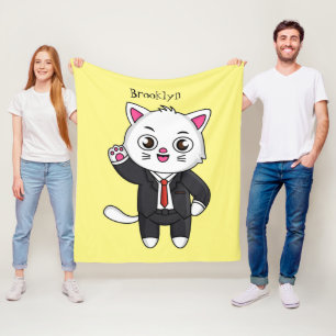Cobertor De Velo Gato gatinho bonito em desenho animado