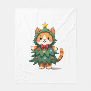 Cobertor De Velo Gato Gengibre Árvore de Natal Natal Fofo 3