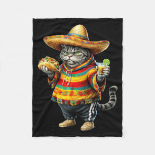 Cobertor De Velo Gato Gordo Engraçado Cinco De Mayo Gatinho Gordo G