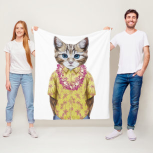 Cobertor De Velo Gato havaiano do gatinho