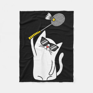 Cobertor De Velo Gato Jogando Badminton Jogador De Tartarugas Jogad