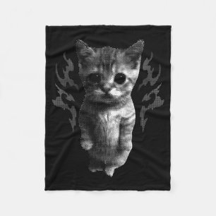 Cobertor De Velo Gato Meme Gatinho Vintage Boba Retro Y2k Engraçado