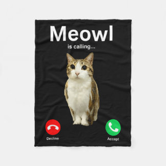 Cobertor De Velo Gato Meowl Chamando Coruja Maldita Internet Engraç