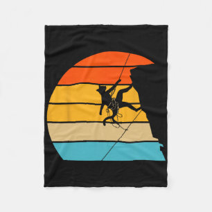 Cobertor De Velo Gato Montanha Escalador Pedra Esporte Arte Retro R
