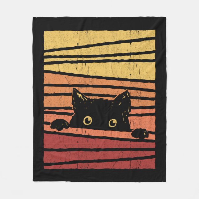 Cobertor De Velo Gato Negro (Frente)