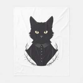 Cobertor De Velo Gato Negro Encantado de Salem