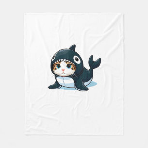 Cobertor De Velo Gato no Figurino de Orca