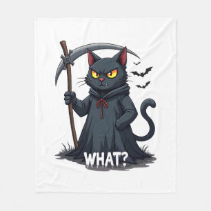 Cobertor De Velo Gato O Que Gato Preto Halloween Gato Assustador Ga