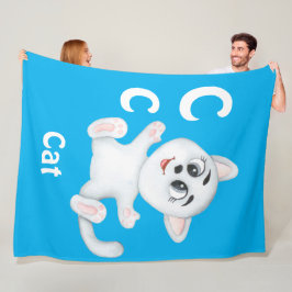 Cobertor De Velo Gato personalizado ABC: Letra C - Adicione seu Nom