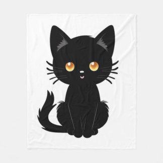 Cobertor De Velo Gato preto branco 2