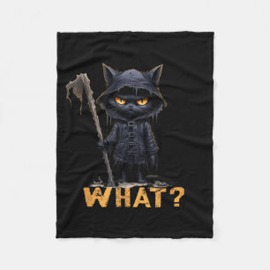 Cobertor De Velo Gato Preto do Halloween Gato Assustador Gato Bravo