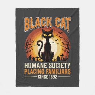 Cobertor De Velo Gato Preto Halloween Familiar Antigo Cemitério Des