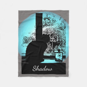 Cobertor De Velo Gato preto na janela