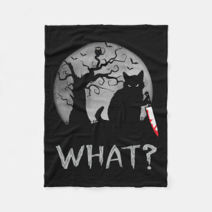 Cobertor De Velo Gato Que Gato Negro Assassino Com Faca Costume Ha