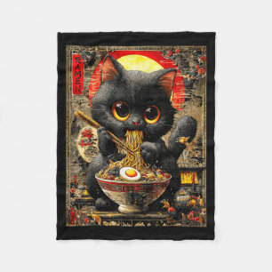 Cobertor De Velo Gato Ramen Engraçado Amantes de Macarrão Anime Ota