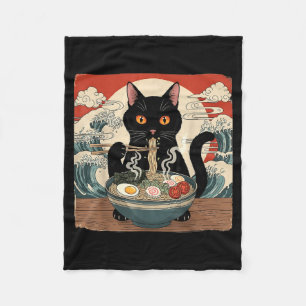 Cobertor De Velo Gato Ramen Kawaii Anime Macarrão Japonês Onda de C