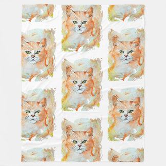 Cobertor De Velo Gato Red Magic Humor Watercolor Místico